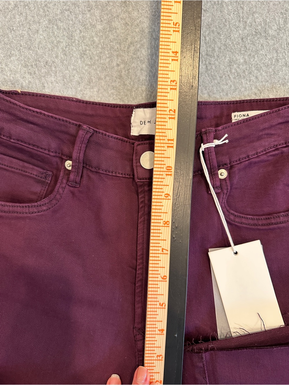 Dear John Wide-Leg Fiona Jeans in Plum Color - Picture 8 of 10